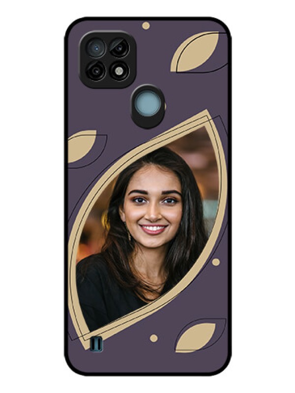 Custom Realme C21 Custom Glass Mobile Case - Falling Leaf Design