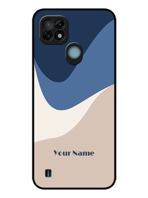 Custom Realme C21 Custom Glass Phone Case - Abstract Drip Art Design