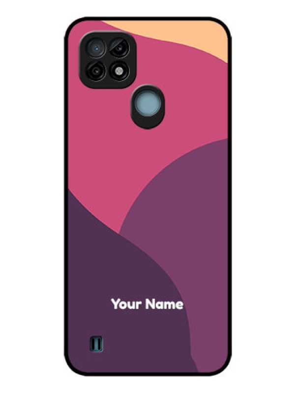 Custom Realme C21 Custom Glass Phone Case - Mixed Multi-colour abstract art Design