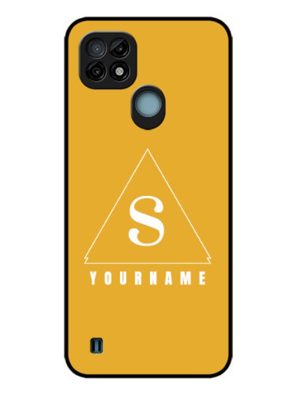 Custom Realme C21 Personalized Glass Phone Case - simple triangle Design