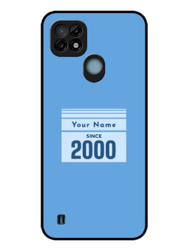 Custom Realme C21 Custom Glass Mobile Case - Custom Year of birth Design