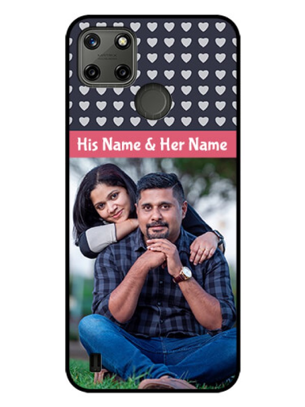 Custom Realme C21Y Custom Glass Mobile Case - Love Symbols Design
