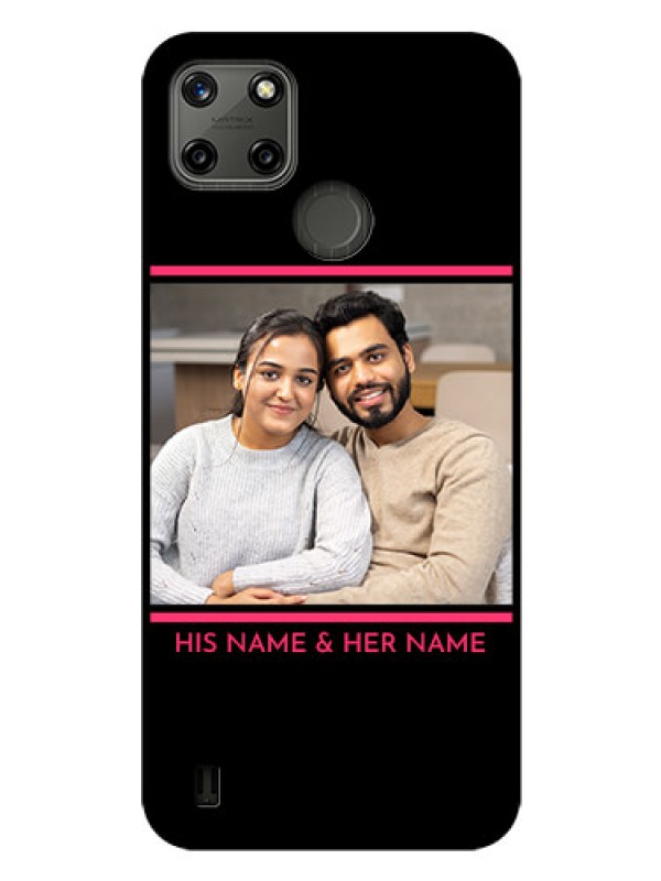 Custom Realme C21Y Custom Glass Mobile Case - with Add Text Design