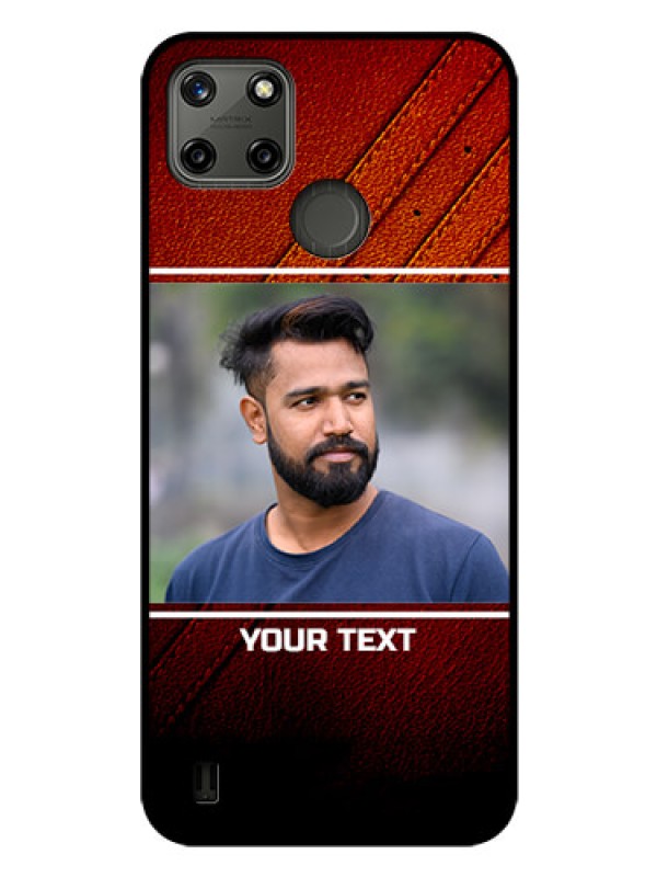 Custom Realme C21Y Personalized Glass Phone Case - Leather Phone Case Design