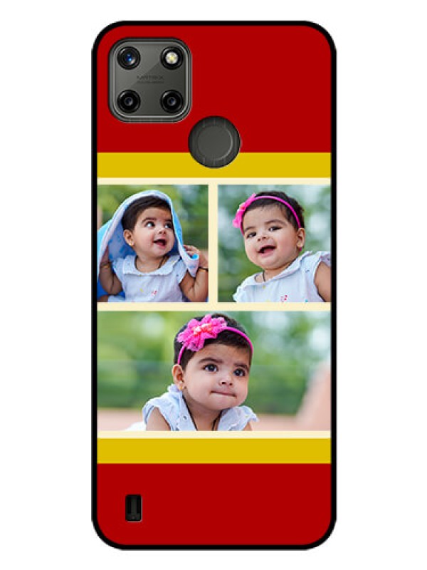 Custom Realme C21Y Custom Glass Mobile Case - Multiple Pic Upload Design