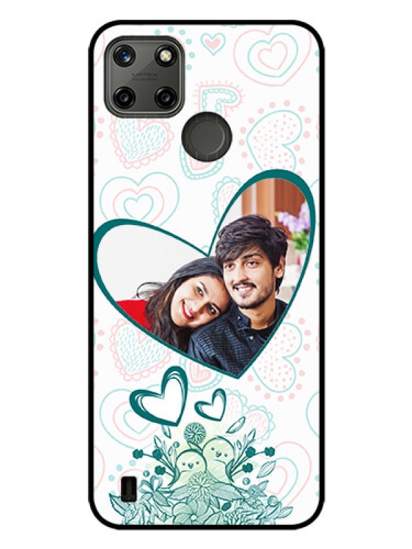 Custom Realme C21Y Photo Printing on Glass Case - Premium Couple Design