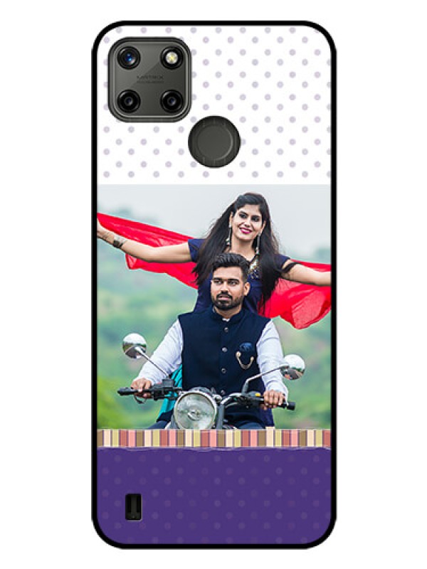 Custom Realme C21Y Photo Printing on Glass Case - Cute Family Design