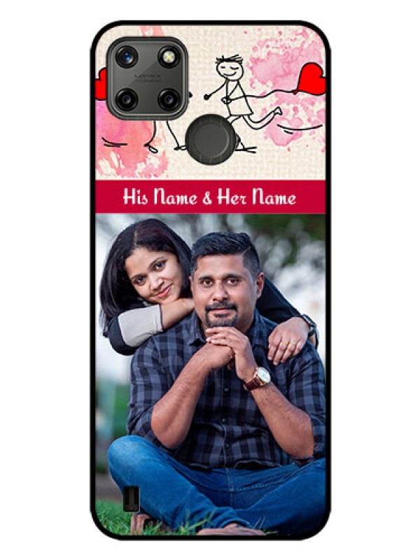 Custom Realme C21Y Photo Printing on Glass Case - You and Me Case Design