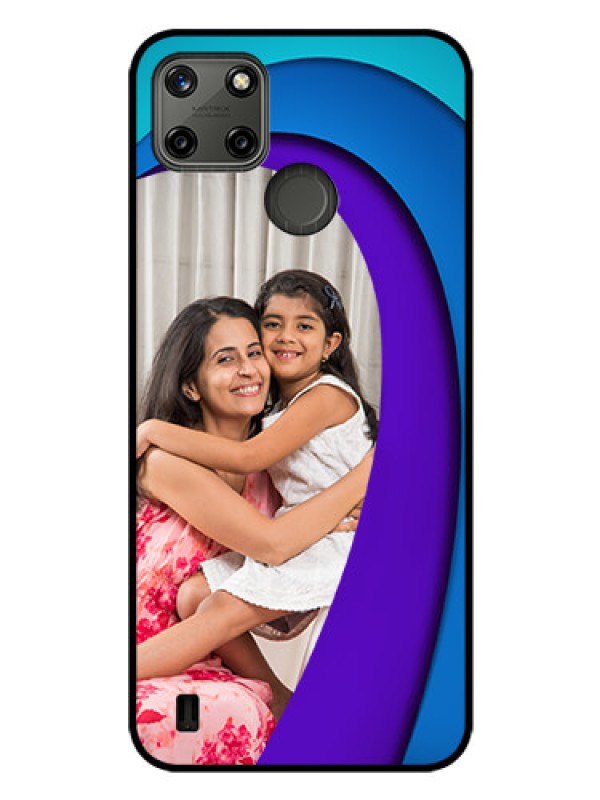 Custom Realme C21Y Photo Printing on Glass Case - Simple Pattern Design