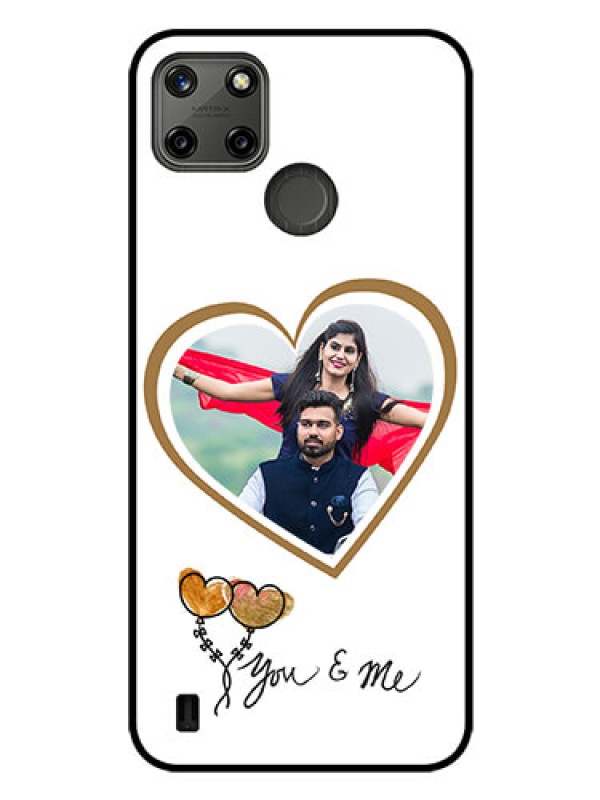 Custom Realme C21Y Custom Glass Mobile Case - You & Me Design