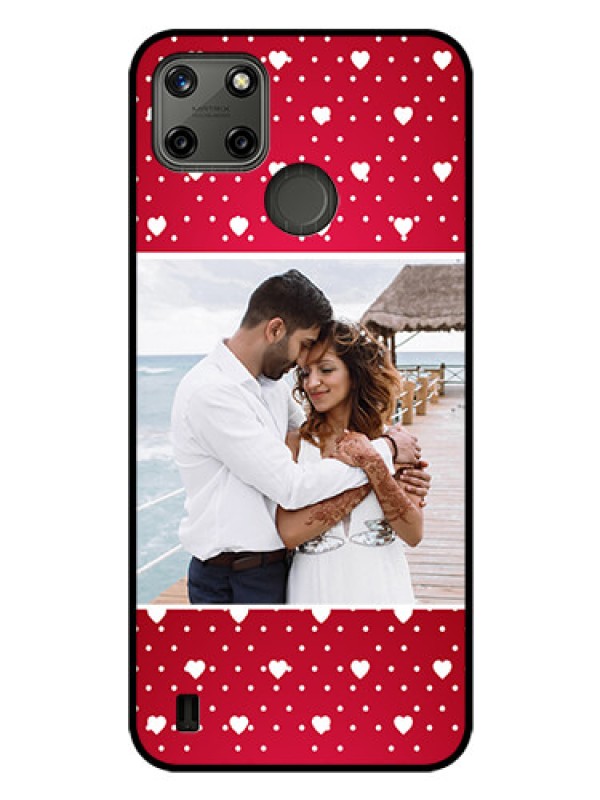 Custom Realme C21Y Photo Printing on Glass Case - Hearts Mobile Case Design