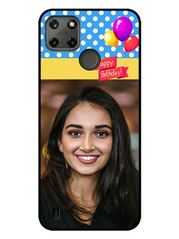 Custom Realme C21Y Custom Glass Mobile Case - Happy Birthday Design