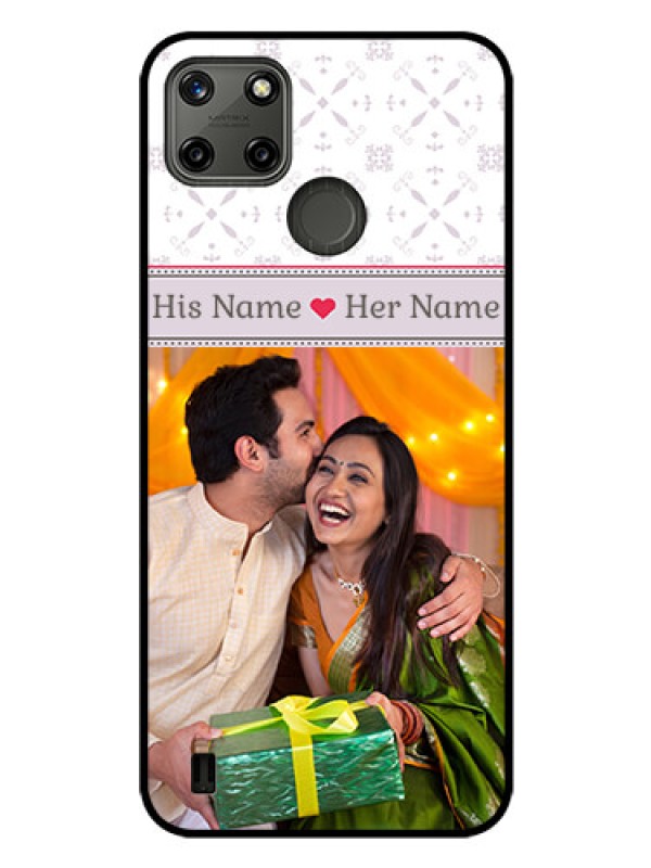 Custom Realme C21Y Custom Glass Mobile Case - with Photo and Ethnic Design