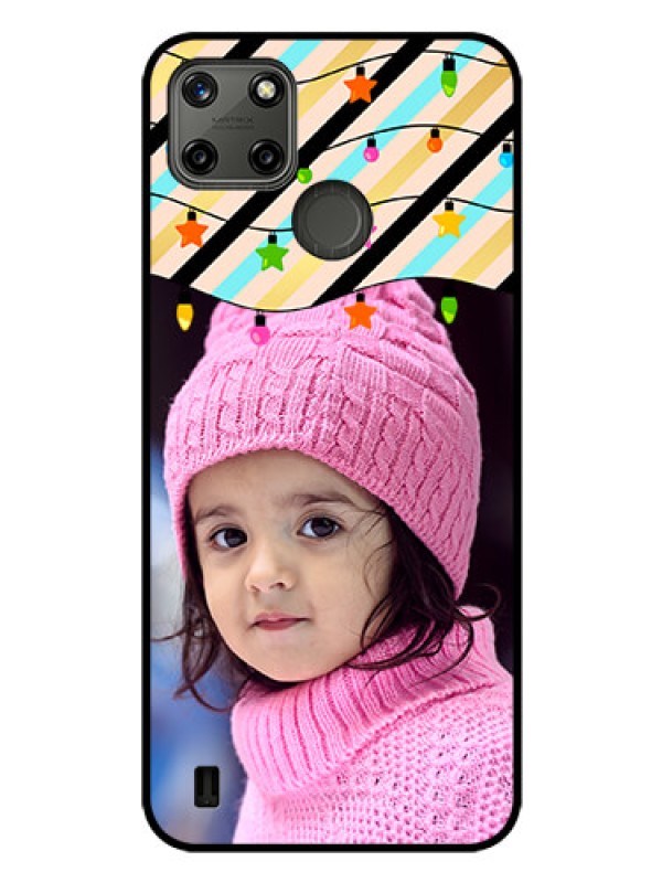 Custom Realme C21Y Custom Glass Mobile Case - Lights Hanging Design