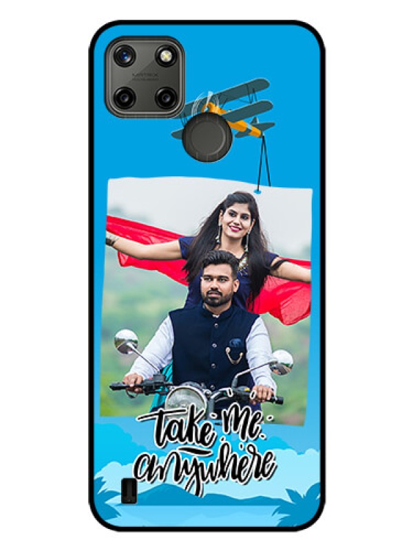 Custom Realme C21Y Custom Glass Mobile Case - Traveller Design 