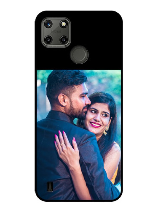 Custom Realme C21Y Custom Glass Phone Case - Upload Full Picture With Custom Color Design