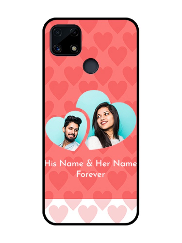 Custom Realme C25 Personalized Glass Phone Case  - Couple Pic Upload Design
