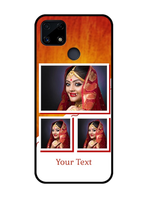 Custom Realme C25 Custom Glass Phone Case  - Wedding Memories Design  