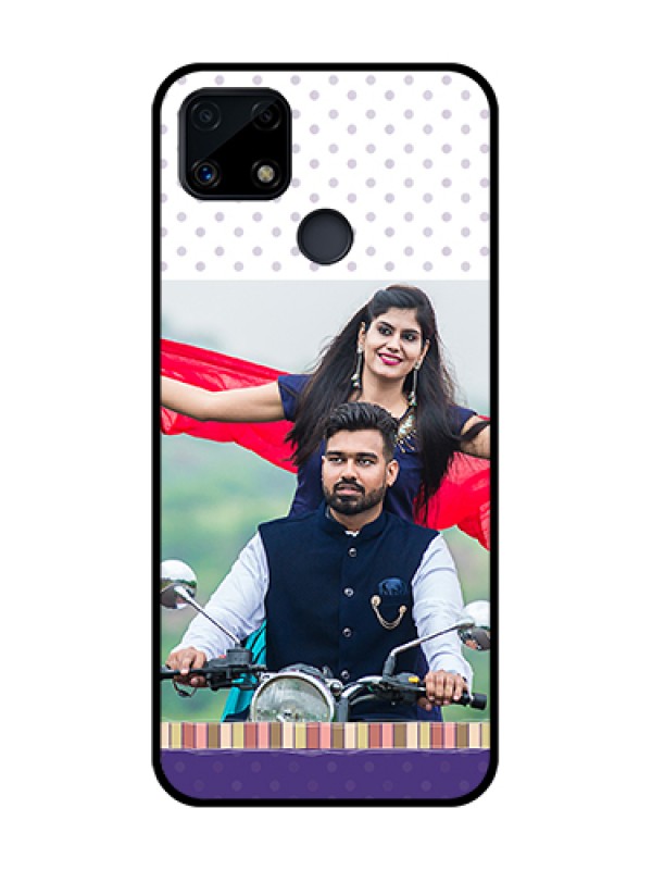 Custom Realme C25 Photo Printing on Glass Case  - Cute Family Design