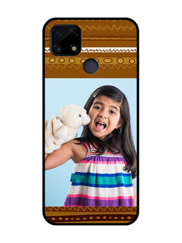 Custom Realme C25 Custom Glass Phone Case  - Friends Picture Upload Design 
