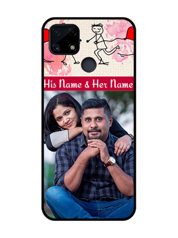Custom Realme C25 Photo Printing on Glass Case  - You and Me Case Design