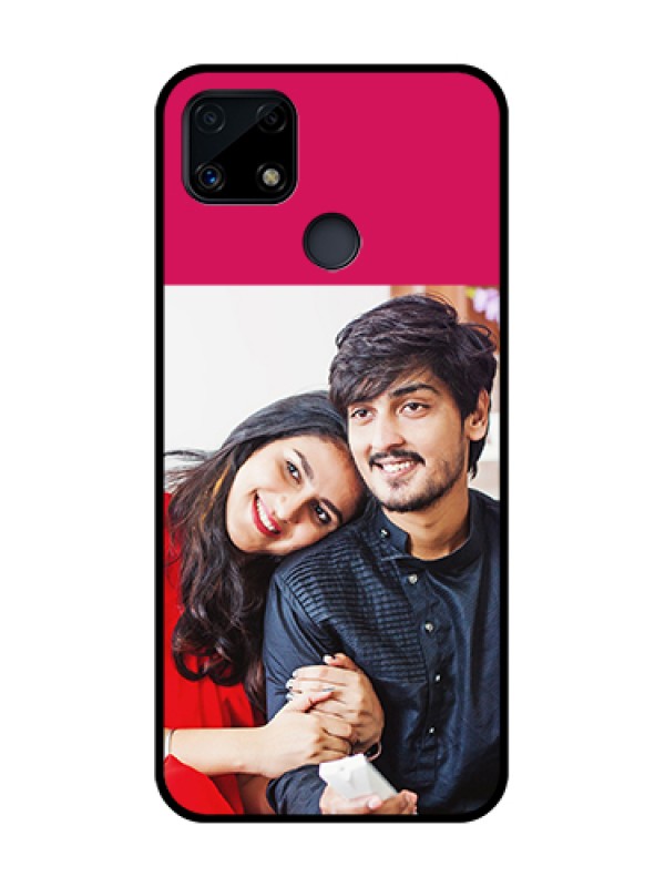 Custom Realme C25 Custom Glass Mobile Case  - Anniversary Cover Design