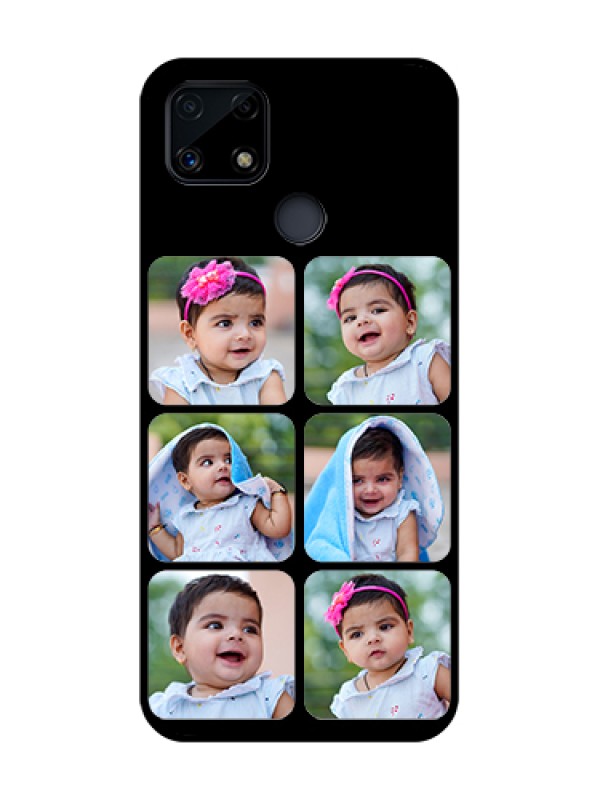 Custom Realme C25 Photo Printing on Glass Case  - Multiple Pictures Design