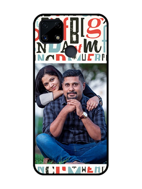 Custom Realme C25 Personalized Glass Phone Case  - Alphabet Design