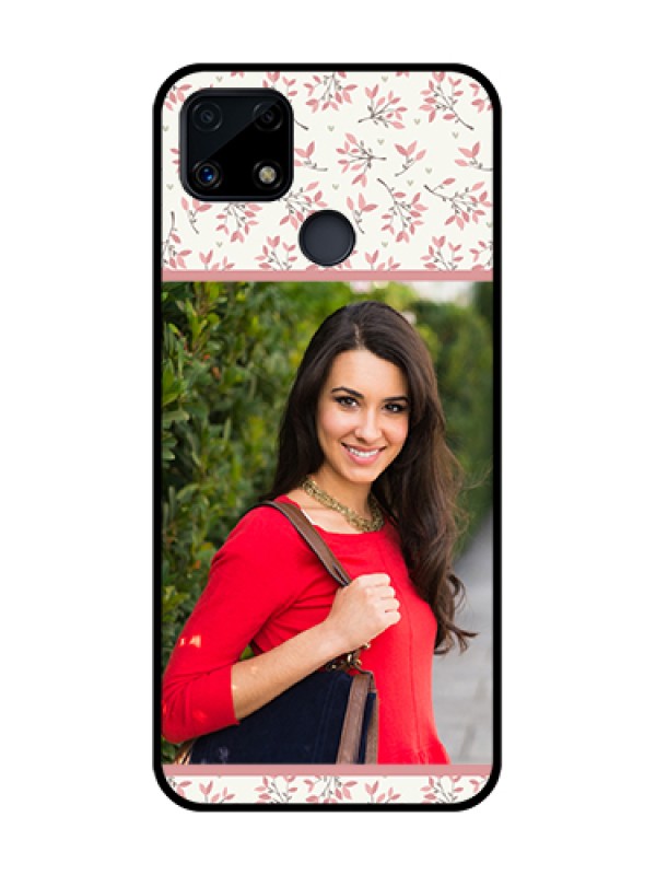 Custom Realme C25 Custom Glass Phone Case  - Premium Floral Design