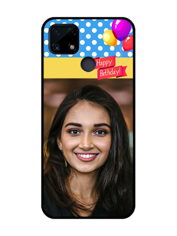 Custom Realme C25 Custom Glass Mobile Case  - Happy Birthday Design