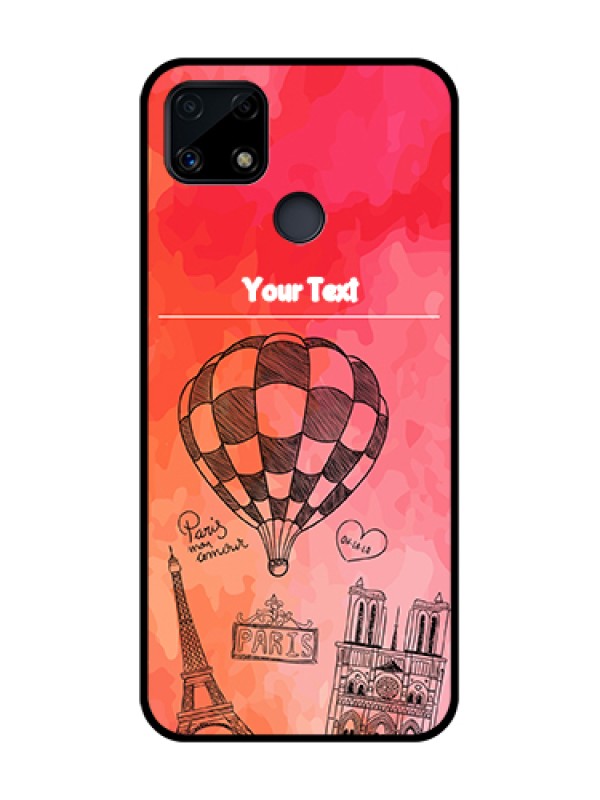 Custom Realme C25 Custom Glass Phone Case  - Paris Theme Design