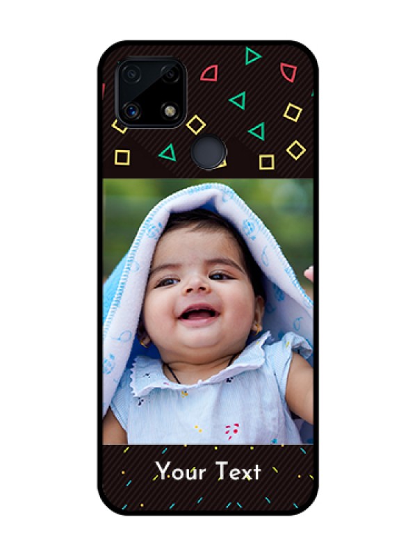 Custom Realme C25 Custom Glass Phone Case  - with confetti birthday design