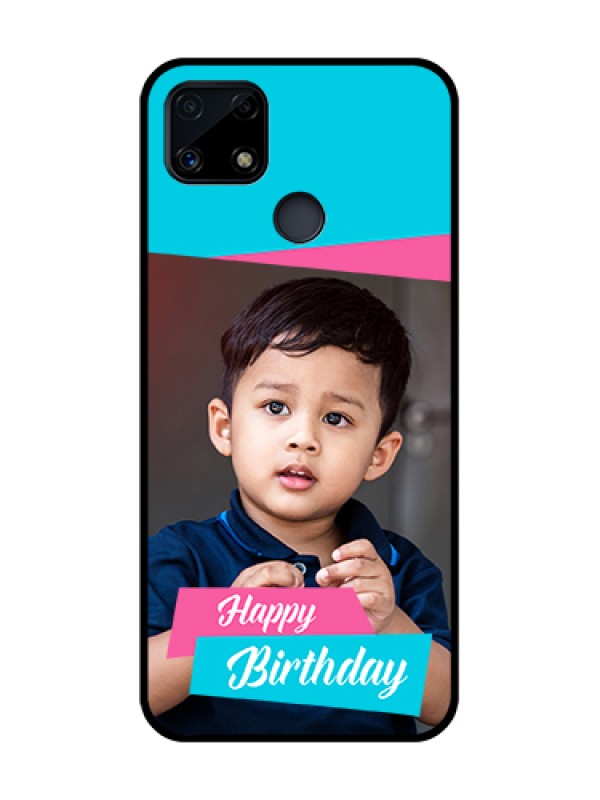 Custom Realme C25 Personalized Glass Phone Case  - Image Holder with 2 Color Design