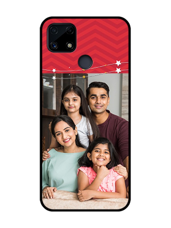 Custom Realme C25 Personalized Glass Phone Case  - Happy Family Design