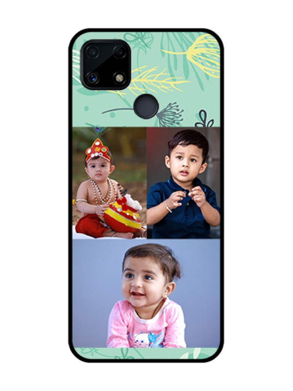 Custom Realme C25 Photo Printing on Glass Case  - Forever Family Design 
