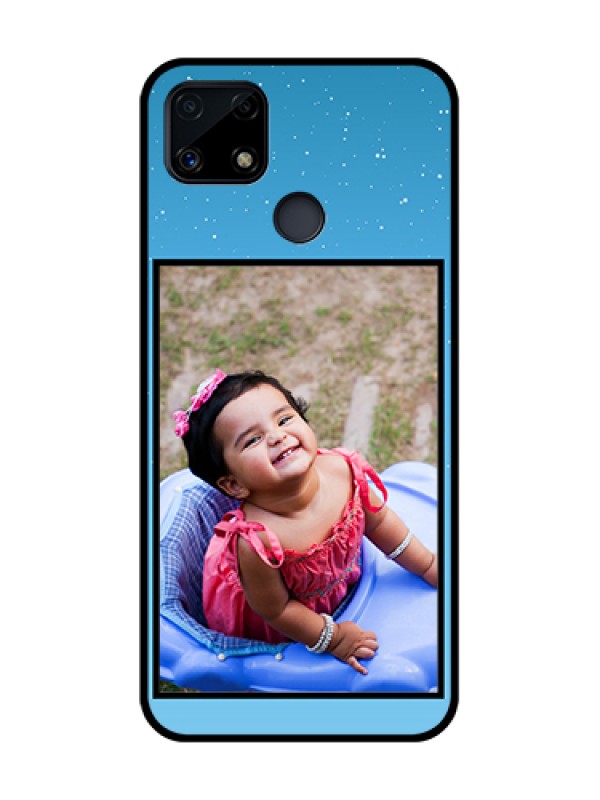 Custom Realme C25 Custom Glass Mobile Case  - Wave Pattern Colorful Design