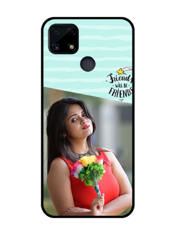 Custom Realme C25 Custom Glass Phone Case  - Friends Picture Icon Design