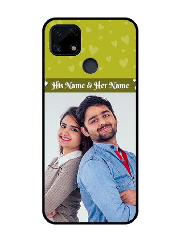 Custom Realme C25 Custom Glass Phone Case  - You & Me Heart Design