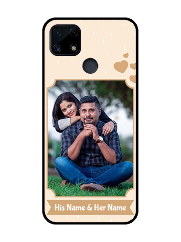 Custom Realme C25 Custom Glass Phone Case  - with confetti love design 