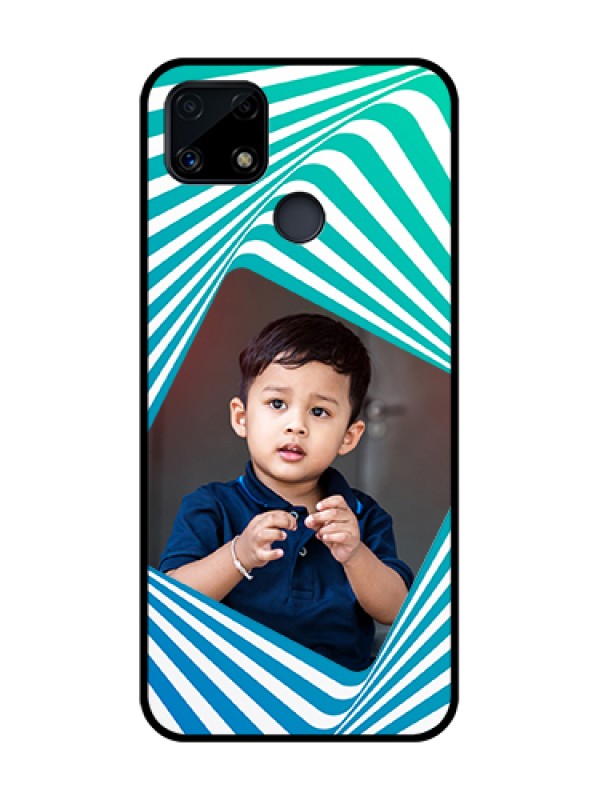 Custom Realme C25 Personalized Glass Phone Case  - Abstract Spiral Design