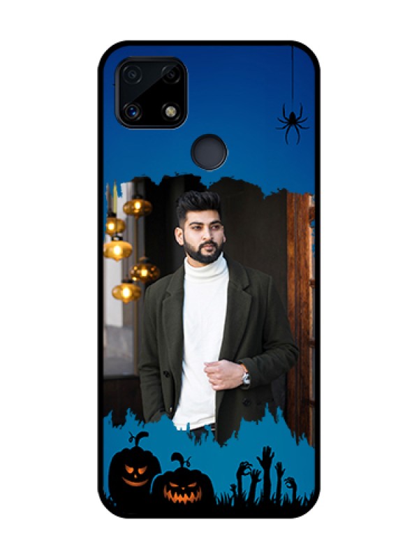 Custom Realme C25 Photo Printing on Glass Case  - with pro Halloween design 
