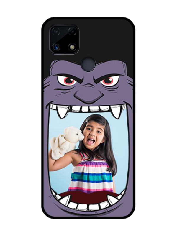 Custom Realme C25 Custom Glass Phone Case  - Angry Monster Design