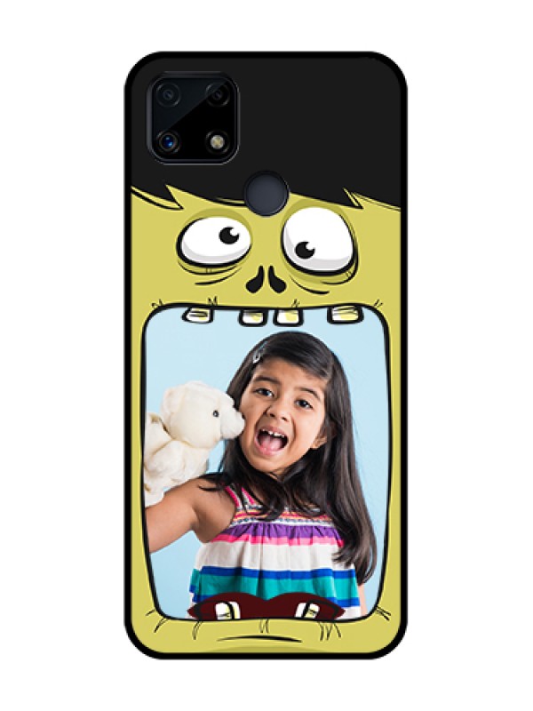 Custom Realme C25 Personalized Glass Phone Case  - Cartoon monster back case Design
