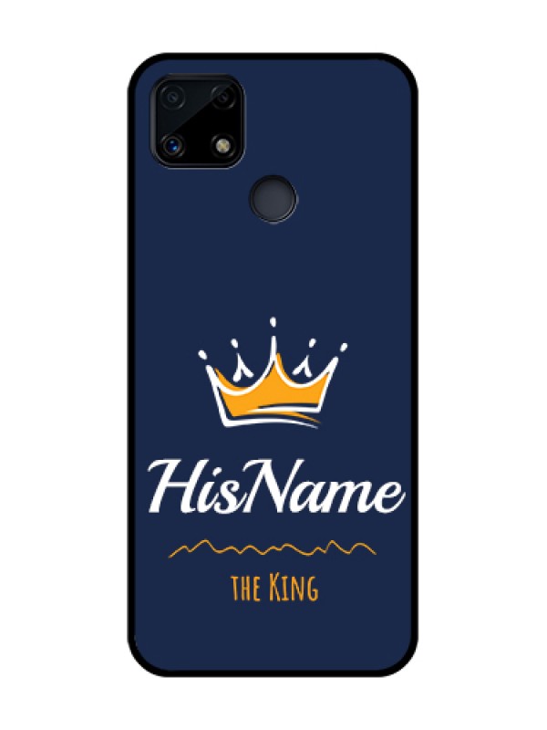 Custom Realme C25 Glass Phone Case King with Name