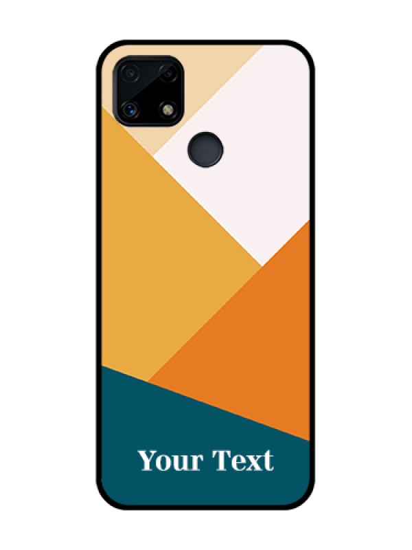 Custom Realme C25 Personalized Glass Phone Case - Stacked Multi-colour Design