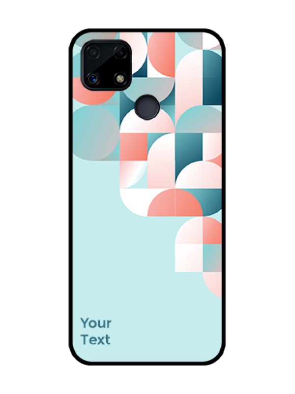 Custom Realme C25 Custom Glass Phone Case - Stylish Semi-circle Pattern Design