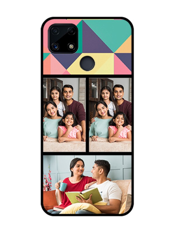 Custom Realme C25s Custom Glass Phone Case - Bulk Pic Upload Design