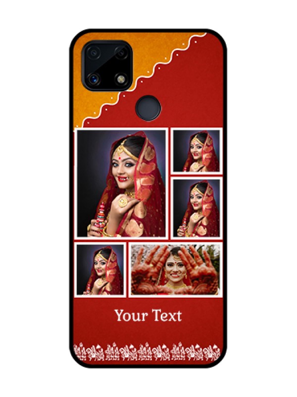 Custom Realme C25s Personalized Glass Phone Case - Wedding Pic Upload Design