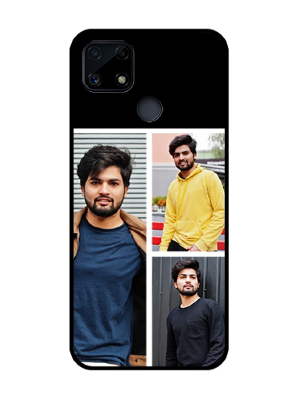 Custom Realme C25s Photo Printing on Glass Case - Upload Multiple Picture Design
