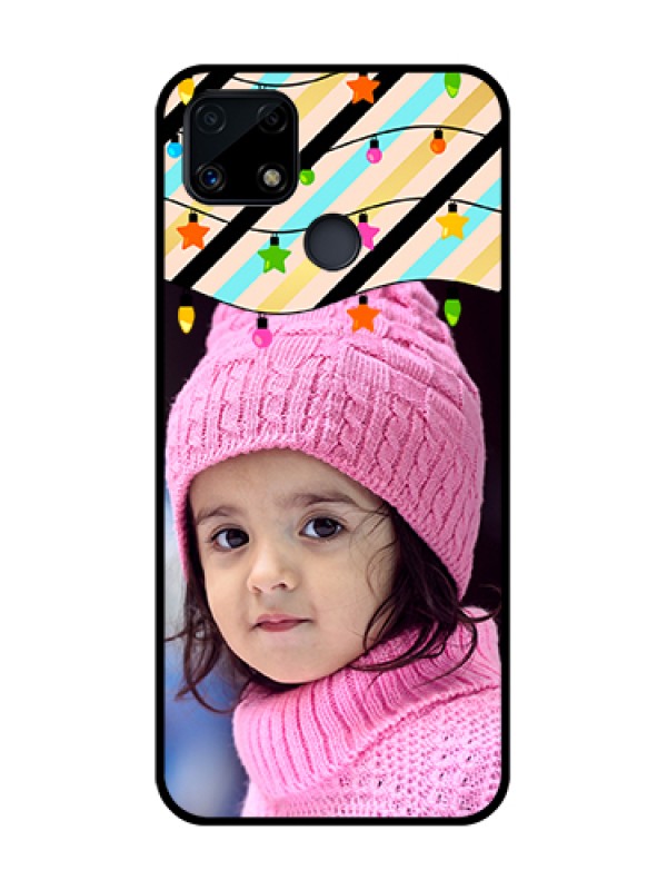 Custom Realme C25s Custom Glass Mobile Case - Lights Hanging Design